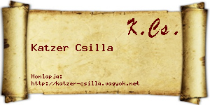 Katzer Csilla névjegykártya