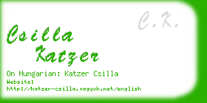 csilla katzer business card